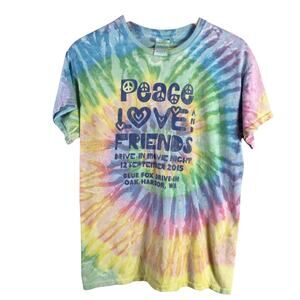 Blue Fox Drive In Movie Theater Blue Fox WA Tie Dye Shirt M